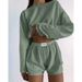 Cross-border Spring/Summer New European American Women's Outfits Fashionable Simple Slim Fit Loose Pullover Top_ecoleips.com