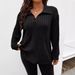 Plus-Size V-Collar Ribbed Long-Sleeve T-Shirt – Soft Brushed Interior, Relaxed Fit For Fall & Winter (1XL-5XL)_ecoleips.com