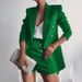 Double-Breasted Women's Blazer Spring Summer Thin Commuter Style Suit Waist-Cinching Slimming High-End Coat_ecoleips.com