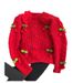 Women's Clothing New Cherry Age Reducing Sweet Sweater Women's Short Thickened Knitted Cardigan Loose Lazy Style Top_ecoleips.com