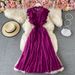 Women's Clothing Spring Autumn Lace Round Neck Dress Long Sleeve Slim Fit Elegant Ruffled Maxi Fashionable Women's Clothing Dress_ecoleips.com