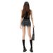 2025 New Denim Shorts For Women, Slimming American Style Plus Size Elastic Low Waist Summer Cuffed Ultra-Short Hot Pants_ecoleips.com