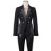 Trendy Women's Double-Breasted Denim Blazer With Lion Lapel – Slim Fit Stretch Jacket For Spring, Black/Deep Blue/Light Blue (S-XXL)_ecoleips.com
