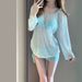 Women's Pure Sexy Swimsuit 2026 New Style Bikini Four Piece Set Two Piece Design Slimming Conservative High End for Hot Spring Resorts_ecoleips.com