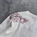 Deeptown White Cherry Blossom Embroidery Man Women T-Shirts Long Sleeve Oversized Waffle Tees Basic Harajuku Casual Streetwear_ecoleips.com