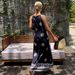 Summer Fashion Women's Bohemian Resort Dress Ruffled Suspender Print Design_ecoleips.com
