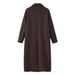 Oversized Wool-Blend Coat – Longline Trench Style, Relaxed Fit, Notched Lapel (S-L, Solid Colors)_ecoleips.com