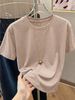 Women's Clothing Women's Casual Round Neck Short Sleeve T-Shirt Multi-Color Style Simple Stylish Sports Top Solid Color Loose Fit_ecoleips.com