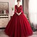 Women's Evening Gown Long Performance Dress Puffy Skirt for Vocal Music Exam Bel Canto Solo Stage Annual Meeting_ecoleips.com