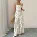 Floral Print Camisole Wide Leg Jumpsuit For Women Fashionable Versatile Women's Pants_ecoleips.com