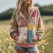 Women's Floral Pumpkin Print Zip Up Sweatshirt Stylish Versatile Summer New Cross Border_ecoleips.com