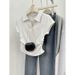 Summer Women's Slim Fit T-Shirt Pure Cotton Short Sleeve Design Irregular Pleats Flattering Shoulder Short Polo Shirt Top_ecoleips.com