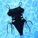 Women's One Piece Swimsuit - Solid Color Hollow Out Bikini With Chest Pad, No Steel Support, Nylon Fabric For Swimming_ecoleips.com