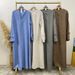 Modest Abaya Dress/Muslim Dress Women Elegant Tassel Sleeve Full Skirted Dress For Women Stylish Versatile Muslim Fashion Dress_ecoleips.com