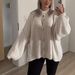 Classic Batwing Sleeve Cardigan – Vintage-Inspired Knit Open Front Sweater For Women (Black, Khaki, Light Grey, Green, Beige)_ecoleips.com