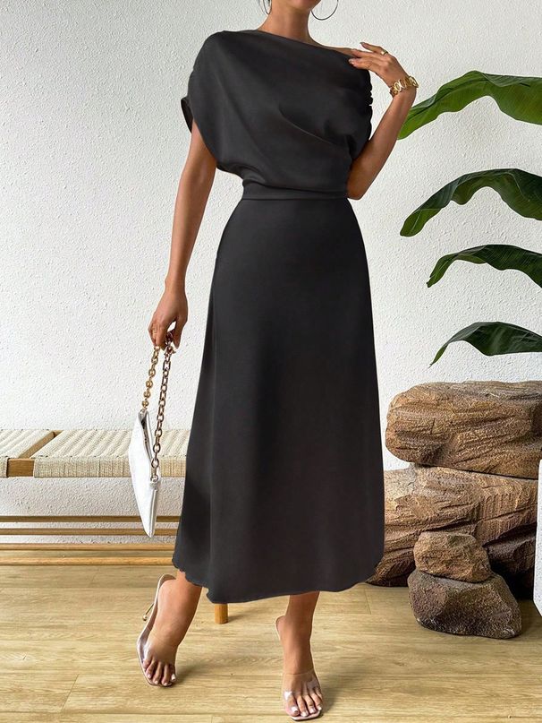 Women's Clothing Women's Trendy Satin Dress Style Long Tight Fit Summer Dress For Formal & Casual For Women_ecoleips.com