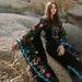 European And American Women's Fashion Autumn Winter Long Bohemian Evening Gown Hot-Selling Batwing Sleeve Printed_ecoleips.com