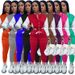 Women's Patchwork Jacket Baseball Suit Sportswear Two-Piece Set Single Breasted Trendy Clothing_ecoleips.com
