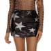 Verve Street Fashion Sequin Bodycon Sexy Hot Girl Nightclub Star High Waist Slimming Ultra Short Skirt_ecoleips.com
