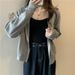 Waffle Knit Thin Sweatshirt For Women, New Early Spring Autumn Style, Loose And Versatile, Trendy Brand Hoodie Jacket,_ecoleips.com