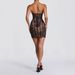 Elegant Short Dress for Women Sexy Hot Girl Lace Striped Strapless Top with Exposed Back And Hips European And American Cross Border Fashion 2026_ecoleips.com