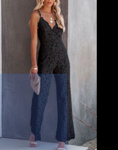 Women's Clothing American Style Women's Deep V Neck Backless Jumpsuit Long Solid Color Slim Fit Sleeveless Jumpsuit For Women_ecoleips.com