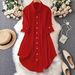 2025 Spring And Autumn New Women's Solid Color Buttonhole Fashion Sleeve Formal Shirt Satin Top_ecoleips.com