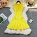 YuooMuoo Chic Fashion 2026 Summer Pleated Short Dress Women O-neck Slim Waist A-line Party Dress Streetwear Lady Outfits Vestido_ecoleips.com