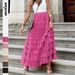New French long skirt for women autumn European and American temperament elegant solid color high waist mesh cake skirt puffy skirt_ecoleips.com