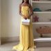 Sexy Lady Backless Solid Swing Dress Elegant Sleeveless Hollow Long Dress Fashion Off Shoulder High Waist Pleated Evening Dress_ecoleips.com