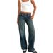 New Cross-Border Exclusive High-Quality European And American Women's Straight Micro Flared Jeans_ecoleips.com