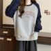 real-shot Cotton Letter-printed Round-neck Raglan Sweatshirt For Women, Spring And Autumn Thin Style,_ecoleips.com