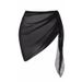 Women's Clothing Solid Color Bikini Set With Scarf New Style Sexy Swimsuit Sunscreen Skirt For Beach Pool And Hot Springs_ecoleips.com