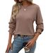 European And American Cross-Border Wo's Fashion 2026 Autumn Winter New Loose Casual Ribbed Long Sleeve T-Shirt For_ecoleips.com