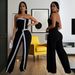 Women's Clothing Fashion Sexy Tube Top Arm Bag Backless Button Jumpsuit_ecoleips.com