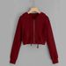 Aria Basics Cardigan Sweatshirt For Women 2024 Autumn Winter European And American Fashion Loose Casual Short Hooded Top_ecoleips.com