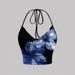 2026 Summer Cross-Border European And American Sexy Halter Neck Tie-Strap Printed Backless Versatile Tank Top Women's_ecoleips.com