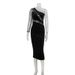 Women's Clothing Design Sense Fashion Sequins Stitching One Shoulder Oblique Collar Temperament Dress Long Dress_ecoleips.com