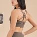 Women's Clothing Women's Nude Feel Yoga Sports Bra Shockproof High Strength Fitness Double Sided Brushed Cross Back Vest_ecoleips.com