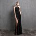 Women's 18522#Heavy craftsmanship colorful beads celebrity party party evening dress sexy long slim toasting dress bride_ecoleips.com