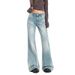 Women's Retro Low Rise Flared Jeans Stretchy Slimming Casual Fashion Office Lady Jeans For Autumn And Winter_ecoleips.com