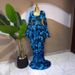Women's Long Sleeved Printed Mesh Pleated Evening Dress European And American Style Cross Border Autumn Party Dress_ecoleips.com