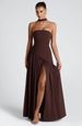 Women's Fashion High Slit Long Skirt Tube Top Solid Color Backless Dress Style Sexy New Style_ecoleips.com