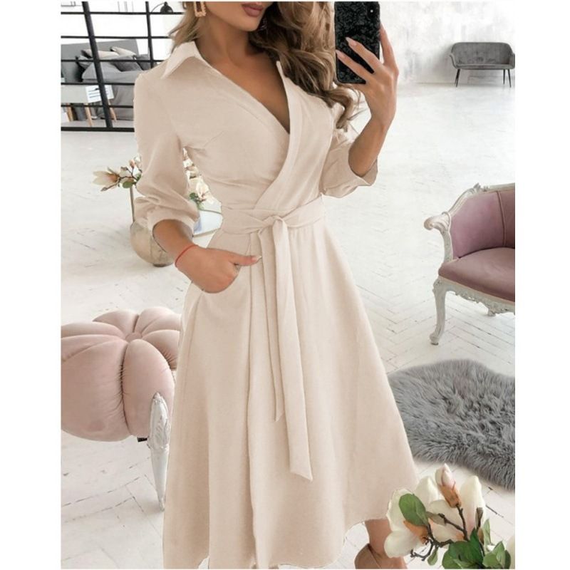 2026 Hot-Selling Spring Summer Fashion Short Sleeve V-Neck Printed Bodycon Dress For Women_ecoleips.com