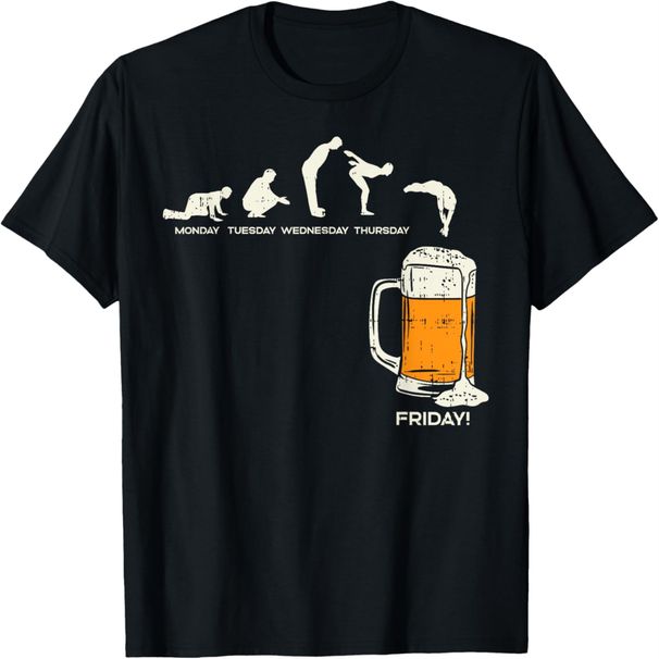 Monday To Friday Beer Funny Work Week Drinking Team Gift T-Shirt._ecoleips.com