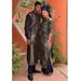 Verve Two-Piece Set Short Sleeve Matte Fabric With Headscarf Muslim Long Dress Plus Size Women_ecoleips.com