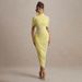 Women's European American Style Solid Color Fashion Shawl Slim Fit Open Back Dress Irregular Pleats Spring New 2026_ecoleips.com