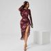 Women's Clothing Style Party Dress Women's Clothing Irregular Hem Floral Print Ruffled Halter Neck Long Sleeve For Formal & Casual_ecoleips.com