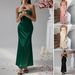 DiYun 2025 Spring/Summer European And American French Style Sexy Slim-Fit Solid Color Strapless Evening_ecoleips.com