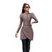 Women's Clothing Conservative Muslim Surfing Suit Women's Long Sleeve Zipper Swimsuit Beachwear One-Piece Swimwear Polyester Lycra Innerlining_ecoleips.com